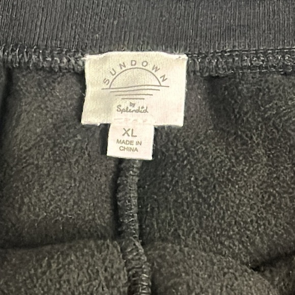 Sundown by splendid playa womens fleece drawstring casual shorts. Black XL NWT - Picture 3 of 6